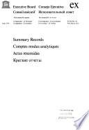 Comptes rendus analytiques - United Nations Educational, Scientific and Cultural Organization Executive Board