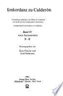 Computerized concordance to Calderón