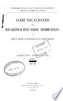 Comunicaciones del Museo Argentino de Ciencias Naturales Bernardino Rivadavia e Instituto Nacional de Investigación de las Ciencias Naturales