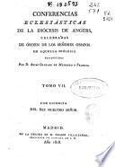 Conferencias Eclesiásticas de la Diócesis de Angers, celebradas de órden de los Señores Obispos de aquella Diócesis
