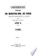 Conferencias predicadas en Nuestra Sra. de Paris por el P. Felix
