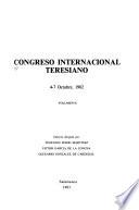 Congreso Internacional Teresiano, 4-7 octubre, 1982