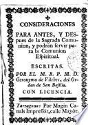 Consideraciones para antes y despues de la Sagrada Comunion y podràn servir para la comunion espiritual