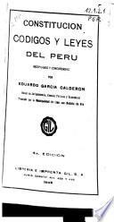 Constitución, códigos y leyes del Perú