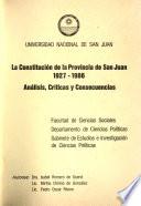 Constitución de la Provincia de San Juan, 1927-1986