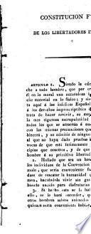Constitución fundamental de los libertadores del género humano