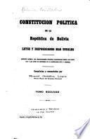 Constitucion politica de la República de Bolivia