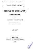 Constitución política del Estado de Michoacán