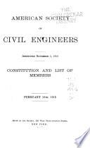 Constitution, By-laws and List of Members