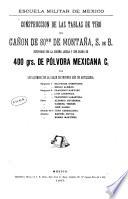 Construcción de las tables de tiro del cañon de 80mm. de montaña, S. de B.