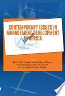 Contemporary Issues in Management Developmnt in Africa