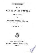 Continuación del Almacén de frutos literarios, ó Semanario de obras inéditas
