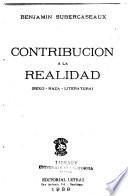 Contribución a la realidad (sexo, raza, literatura)