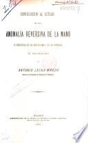 Contribucion al estudio de una anomalia reversiva de la mano