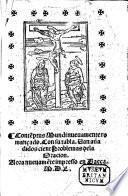 Contēptus mundi nueuamēte romançado by Luis de Granada . B.L.