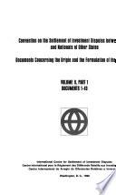 Convention on the Settlement of Investment Disputes Between States and Nationals of Other States
