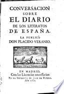 Conversacion sobre el diario de los literatos de Espana