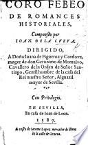 Coro febeo de romances historiales, etc