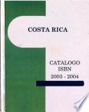 Costa Rica catálogo ISBN