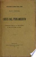 Crisis del pensamiento