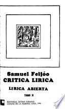 Crítica lírica: Lírica abierta