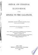 Critical and Exegetical Commentary on the New Testament