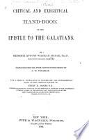 Critical and Exegetical Hand-book to the New Testament