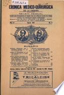 Cronica médico-quirúrgica de la Habana