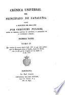 Cronica universal del principado de Cataluña