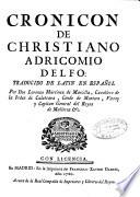 Cronicon de Christiano Adricomio ...