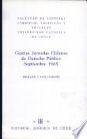 Cuartas jornadas chilenas de derecho público, septiembre de 1965