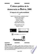 Cultura política de la democracia en Bolivia, 2008