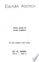Cultura política; revista mensal de estudos brasileiros