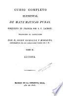 Curso completo elemental de matematicas puras, 2