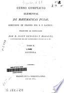 Curso completo elemental de matemáticas puras