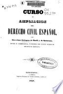 Curso de ampliación del Derecho civil español