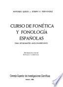 Curso de fonética y fonología españolas