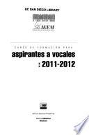 Curso de formación para aspirantes a vocales 2011-2012