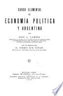 Curso elemental de economía politica y argentina