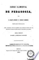 Curso elemental de pedagogía