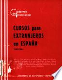 Cursos para extranjeros en España 1982-83