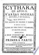 Cythara de Apolo, varias poesias divinas y humanas, que ... saca a luz Juan de Vera Tasis y Villarroel
