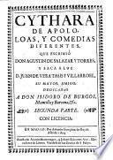 Cythara de Apolo, varias poesias divinas y humanas, que ... saca a luz Juan de Vera Tasis y Villarroel