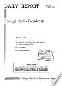 Daily Report, Foreign Radio Broadcasts