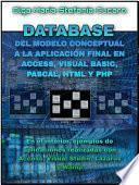 DATABASE - Del modelo conceptual a la aplicación final en Access, Visual Basic, Pascal, Html y Php