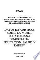 Datos estadísticos sobre la mujer ecuatoriana
