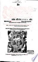 De chirurgie, ende alle de opera, ofte wercken