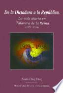 De la Dictadura a la República, La vida diaria en Talavera de la Reina (1923-1936)