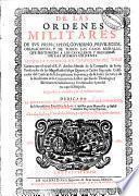 De las Ordenes Militares