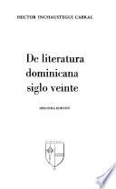 De literatura dominicana siglo veinte